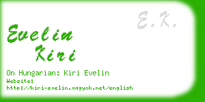 evelin kiri business card